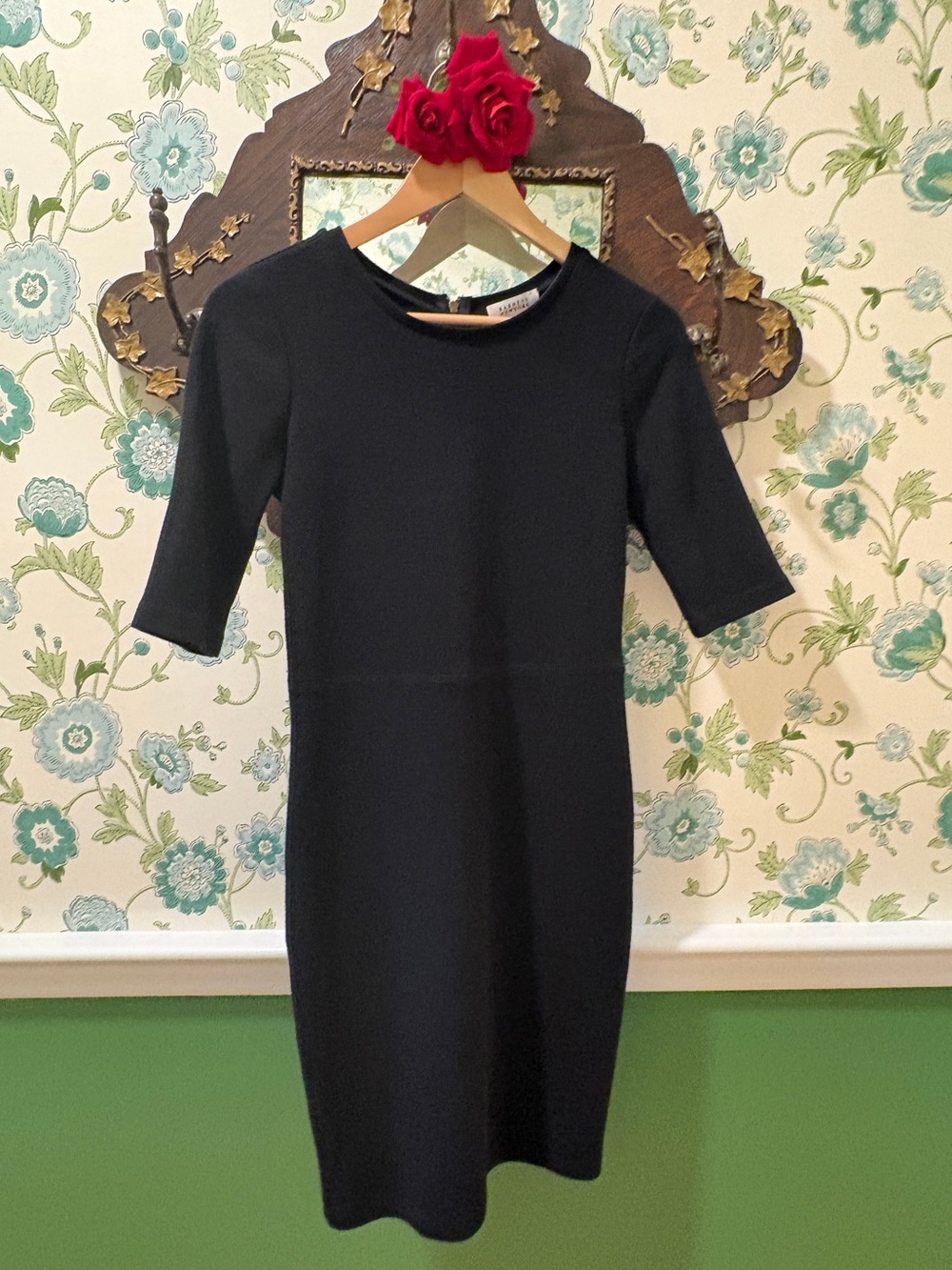 Barneys New York Black Knit Sheath Dress XS LBD Minimalist Classic